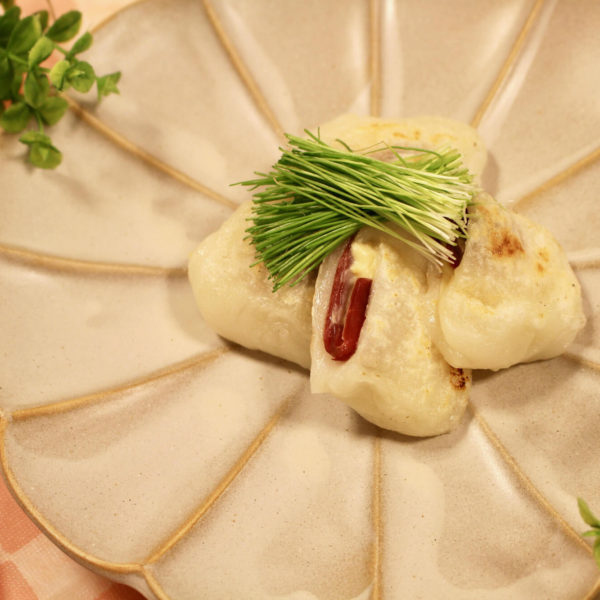 【レシピ】生ハムと味噌クリームチーズの焼き餅