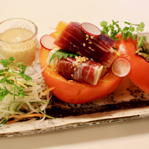 【レシピ】代白柿と生ハムのサラダ