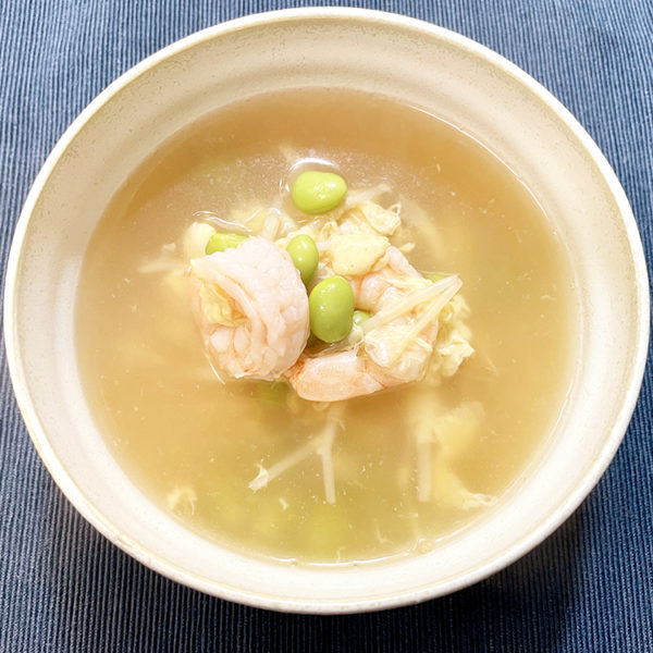 【レシピ】枝豆と海老のスープ